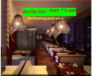 Đèn mây xoắn ốc, xưởng đen mây tre tại Hồ Chí Minh