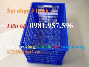 Sọt nhựa 5 bánh xe