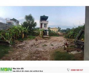 Bán đất sổ đỏ chính chủ xã Bích Hoà