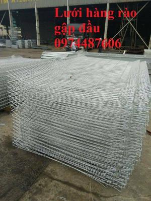 Hàng rào lưới thép hàn gập tam giác 2 đầu, chấn sóng mạ kẽm, sơn tĩnh điện, nhúng nhựa.