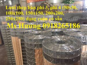 Lưới đổ bê tông phi 4 ô 100x100, 150x150, 200x200, 250x250