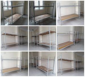 Giường tầng sắt GTS01
Kích thước: rộng x dài x cao: 850mm x 1900mm x (350mm - 1350mm - 1650mm)