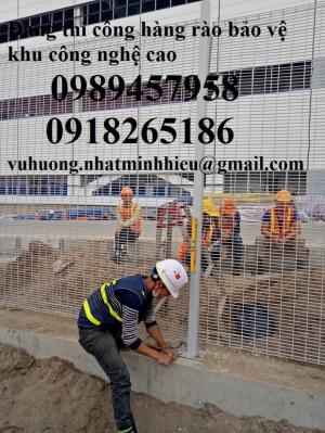 Hàng rào di động, Hàng rào chấn sóng, hàng rào lượn sóng, hàng rào cột hộp mạ kẽm điện phân mới 100%