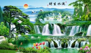 Tranh phong cảnh 3d sơn thủy hữu tình