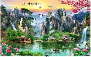 Tranh phong cảnh 3d sơn thủy hữu tình