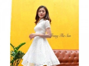 Đầm xoè ren
