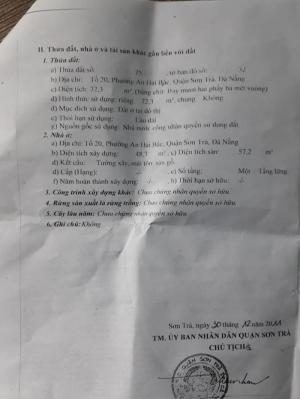 Bán nhà 2 tầng Sơn Trà giá rẻ
