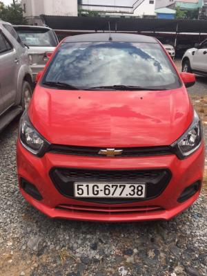 Bán Chevrolet Spark LS 1.2MT màu đỏ số sàn sản xuất 2018 biển Sài Gòn lăn bánh 500km xe như mới
