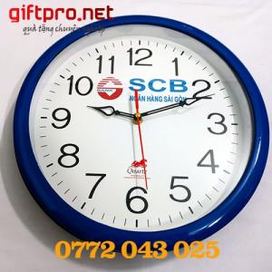 đồng hồ treo tường ngân hàng scb làm quà tặng