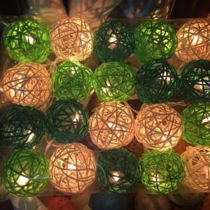 Đèn Nháy Quả Cầu Mây Hình Tròn