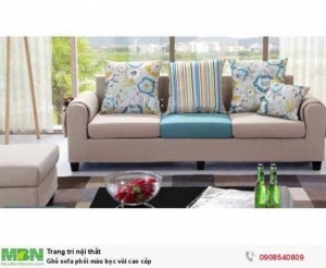 Ghế sofa phối màu bọc vải cao cấp