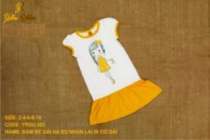 ĐẦM BÉ GÁI NHÚN LAI IN CÔ GÁI ĐEO GIỎ MÀU HỒNG PHẤN