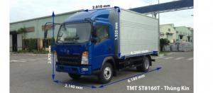 Xe tải thùng 6 tấn sino 8160T đời mới nhất, giá rẻ
