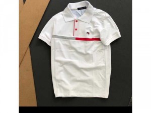 Áo thun cổ trụ sọc ngực