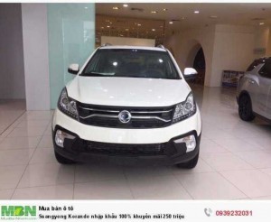 Ssangyong Korando nhập khẩu 100% khuyến mãi 250 triệu