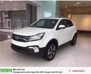 Ssangyong Korando nhập khẩu 100% khuyến mãi 250 triệu