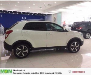 Ssangyong Korando nhập khẩu 100% khuyến mãi 250 triệu