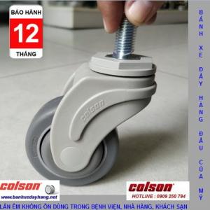 Bánh xe càng nhựa Colson Mỹ hạn chế rỉ sét phi 75 ( 3 inch ) ren M12 x 25
