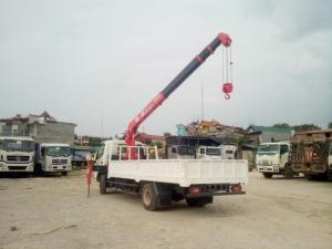 Xe Cẩu Tự Hành Thaco Ollin700C gắn Cần Cẩu Unic370 4 đốt