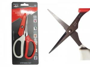 Kéo cắt tỉa hoa lá thu hoạch trái mỏ thẳng răng cưa Inox 16.5cm Barnel USA