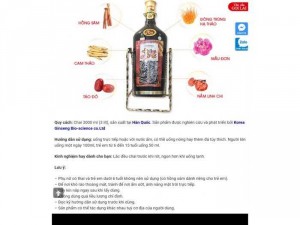 Nước hồng sâm đông trùng hạ thảo kanghwa 3000 mL