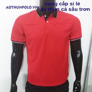 cung cấp sỉ lẻ áo thun đỏ cổ đen giá rẽ