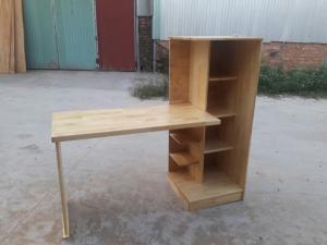 Bàn học liền kệ sách gỗ (free ship) Gỗ caosu Kích thước 52x140cm cao 72cm