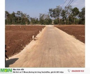 Đất thổ cư Y Moan,đường bê tông 5m,5x22m