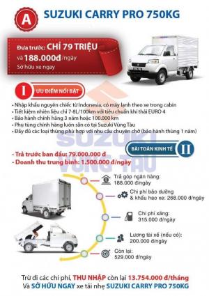 Suzuki Carry Pro 750kg- Đẳng cấp vua tải nhẹ và vừa