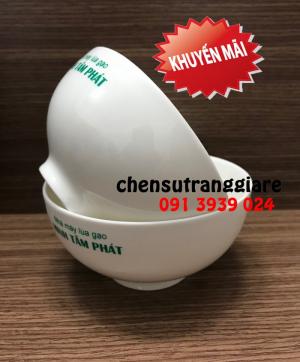 chén sứ trắng in logo, chén sứ trắng giá rẻ,