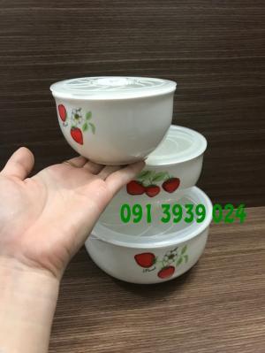 bộ 3 thố sứ có nắp in ấn logo theo yêu cầu, bộ 3 thố sứ có nắp giá rẻ