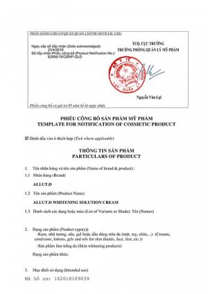 Kem Dưỡng Trắng Da Allut.D