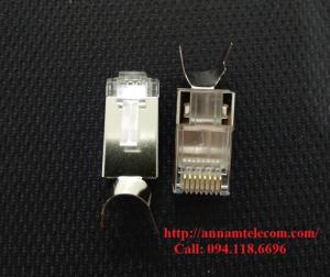 Bộ hộp Hạt mạng+ chụp Cat7/Cat6A chống nhiễu FTP có đuôi