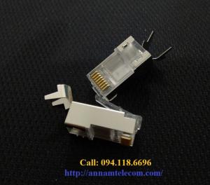 Bộ hộp Hạt mạng+ chụp Cat7/Cat6A chống nhiễu FTP có đuôi