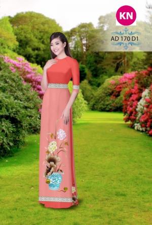 Vải áo dài đẹp in 3D 170