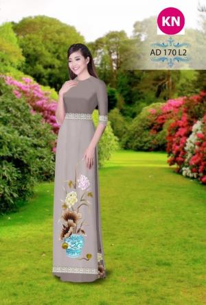 Vải áo dài đẹp in 3D 170