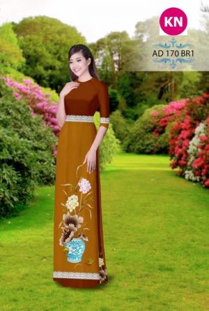 Vải áo dài đẹp in 3D 170