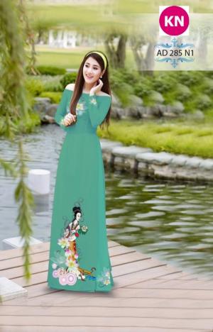 Vải áo dài đẹp in 3D 285