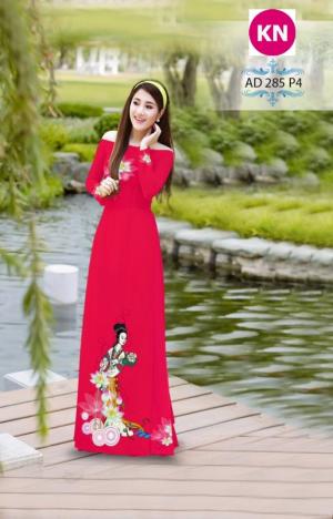 Vải áo dài đẹp in 3D 285