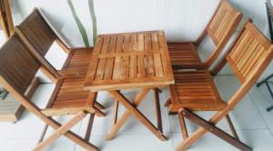 Bộ bàn ghế gỗ mini NMT142