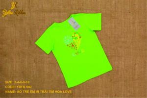 ÁO CỔ TRÒN NAM IN TRÁI TIM DỄ THƯƠNG NGƯỜI LỚN MÀU ĐEN