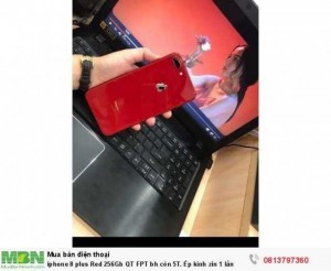 iphone 8 plus Red 256Gb QT FPT bh còn 5T. Ép kính zin 1 lần