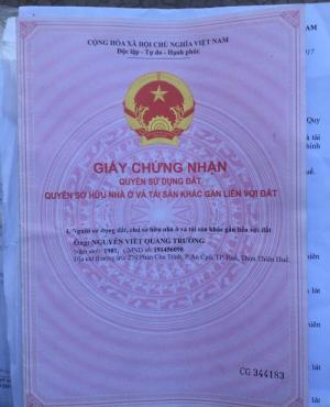 Bán đất Tôn Thất Sơn – Phường Thủy Phương –Tp Huế