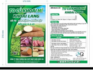 Phân bón lá to củ Khoai lang, Khoai mì