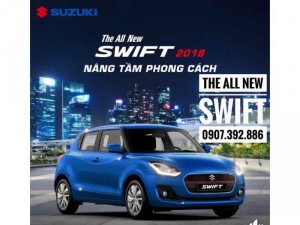 Bán Xe Suzuki Swift 2018, Màu Xanh, Nhập Thái Lan, Giá Tốt Nhất Tp.Hcm, Có xe sẵn giao ngay