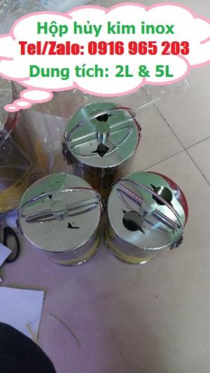 Hộp đựng vật sắc nhọn inox 2 lít