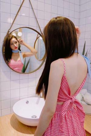 Đầm maxi 2 dây nơ lưng (DX6464)