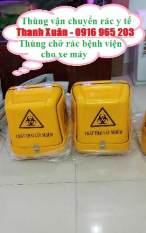 Thùng vận chuyển rác thải y tế xe máy