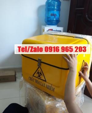Thùng lưu chuyển rác thải bệnh viện xe honda