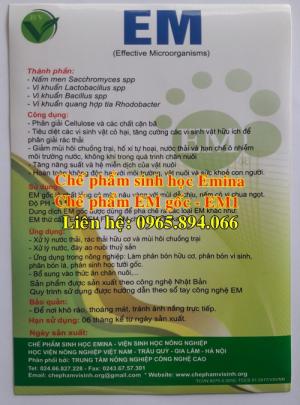 Chế phẩm sinh học Emina sử dụng trong chăn nuôi - Đại học Nông nghiệp 1 Hà Nội